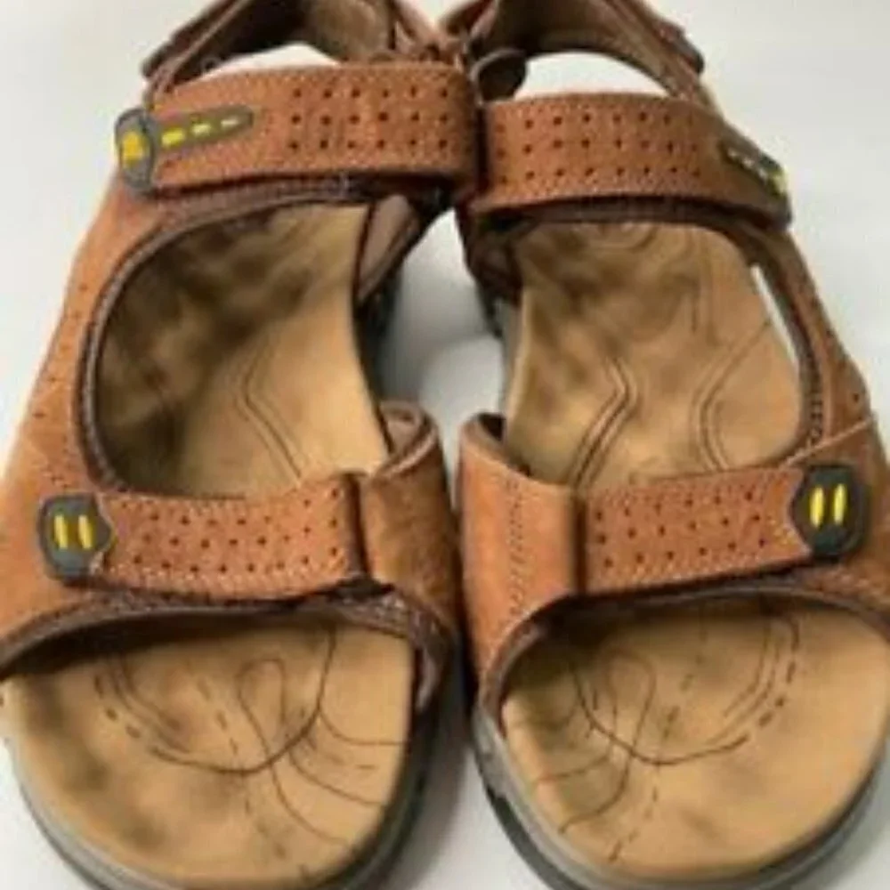 CAMEL CROWN Men Leather Sandals for Outdoor‎ Hiking Walking Beach Sports Size 11